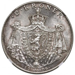 NORVEGIA Hakoon VII (1905-1957) 2 Kroner 1906 - KM…