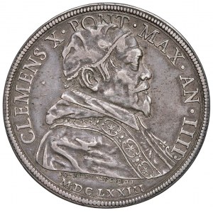 Clemente X (1670-1676) Piastra 1673 An. IV - Munt.…