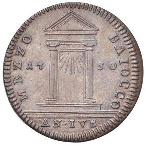 Benedetto XIV (1740-1758) Mezzo Baiocco 1750 An. X…