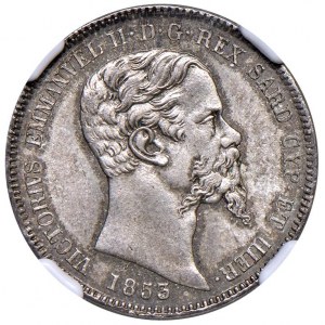 Vittorio Emanuele II (1849-1861) Lira 1853 T - Nom…
