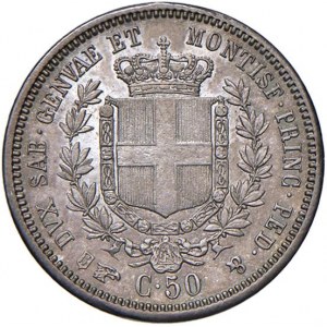 Victor Emmanuel II (1849-1861) 50 cents 1857...