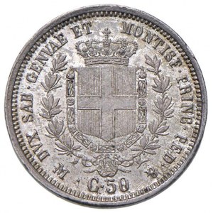 Vittorio Emanuele II (1849-1861) 50 Centesimi 1860…