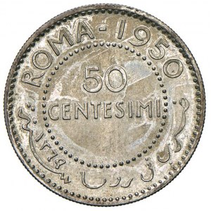 SOMALIA Afis (1950-1960) 50 Centesimi 1950 prova -…