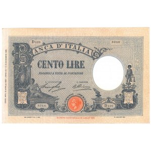 Vittorio Emanuele III (1900-1946) 100 Lire azzurri…