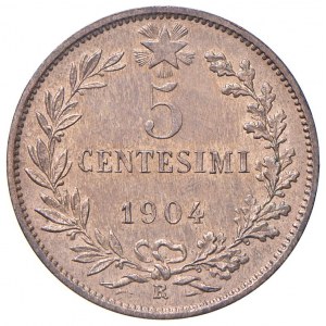 Vittorio Emanuele III (1900-1946) 5 Centesimi 1904…