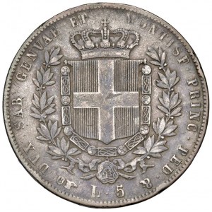 Vittorio Emanuele II (1849-1861) 5 Lire 1860 T - N…