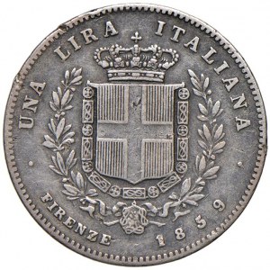 Vittorio Emanuele II re eletto (1859-1861) Lira 18…