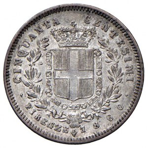 Vittorio Emanuele II re eletto (1859-1861) 50 Cent…