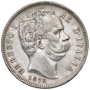 Umberto I (1878-1900) 5 Lire 1878 - Nomisma 992 AG…