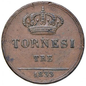 NAPOLI Ferdinando II di Borbone (1830-1859) 3 Torn…