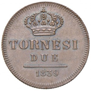 NAPOLI Ferdinando II di Borbone (1830-1859) 2 Torn…