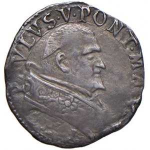Paolo V (1605-1621) Mezzo grosso - Munt. 115 AG (g…