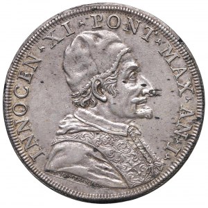 Innocenzo XI (1676-1689) Piastra An. I - Munt. 42 …