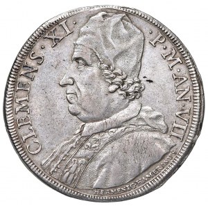 Clemente XI (1700-1721) Piastra 1707 An. VII - Mun…