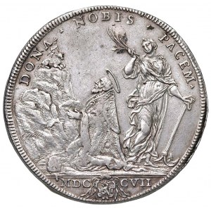 Clemente XI (1700-1721) Piastra 1707 An. VII - Mun…