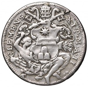 Clemente XI (1700-1721) Mezza piastra 1702 An. II …