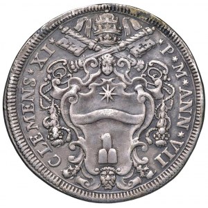 Clemente XI (1700-1721) Mezza piastra An. VII - Mu…