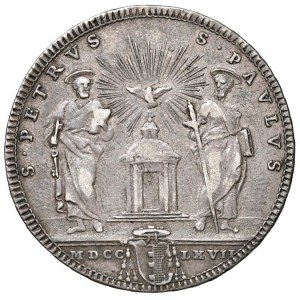 Clemente XIII (1758-1769) Testone 1767 An. X - Mun…