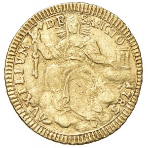 Pio VI (1775-1799) Zecchino 1783 An. IX - Munt. 10…