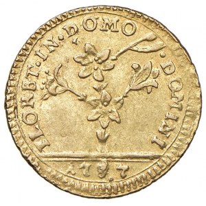 Pio VI (1775-1799) Mezza doppia romana 1787 - Munt…