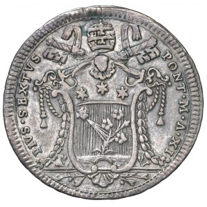 Pio VI (1775-1799) Testone 1785 An. XI - Munt. 29 …