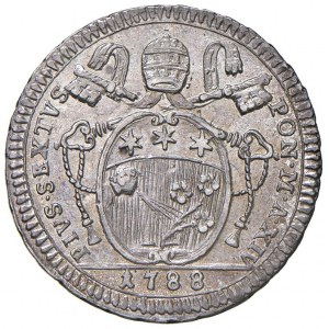 Pio VI (1775-1799) Quinto di scudo 1788 An. XIV - …