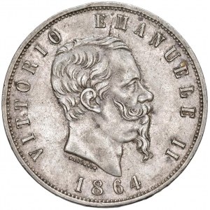 Vittorio Emanuele II (1861-1878) 5 Lire 1864 N - N…