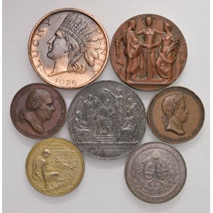 Lotto di 7 medaglie estere del XIX e XX secolo in …