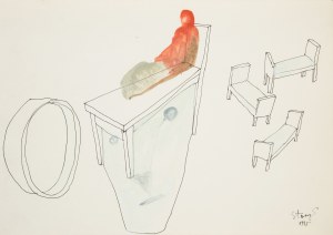 Stasys Eidrigevicius (ur. 1949 Mediniškiai/Litwa), Bez tytułu,1995