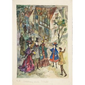 Jan Marcin Szancer (1902 Kraków-1973 Warsaw), Illustration for the book Enchanted Castle.