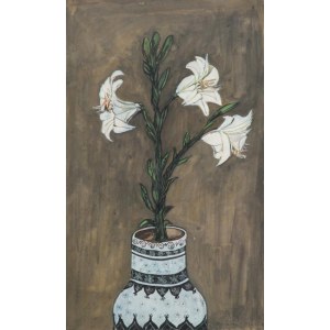 Danuta Leszczyńska-Kluza (1926 Przemyśl - 2019), Flowers, 1956.