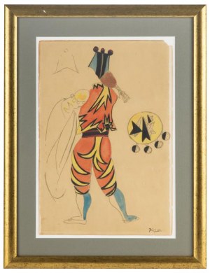 Pablo Picasso (1881 Malaga - 1973 Mougins), Projekt kostiumu męskiego do baletu 