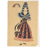 Pablo Picasso (1881 Malaga - 1973 Mougins), Projekt kostiumu damskiego do baletu Le Tricorne