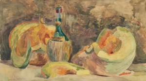 Hanna Żuławska (1908 Warszawa - 1988 tamże), Martwa natura z dynią
