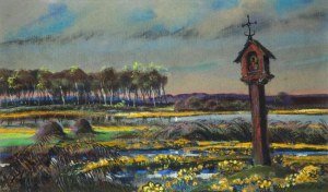 Wiktor Zin (1925 Hrubieszów - 2007 Rzeszów), Kaczeńce w Dubience, 1989 r.