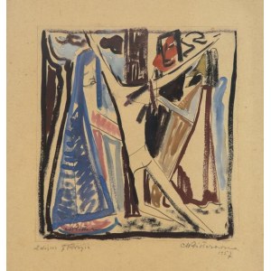 Maria Ritter (1899 Nowy Sącz - 1976 tamże), Zdjęcie z krzyża, 1957