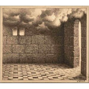 Jacek Yerka, Interior with flooring