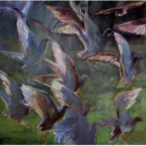 Joanna Galecka, 1963, Vögel auf den Feldern, 2018