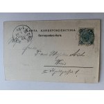 POCZTÓWKA PRZEMYŚL, WIDOK Z ZASANIA, PRZEDWOJENNA 1903 R, ZNACZEK, STEMPEL