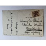 POCZTÓWKA KALWARIA ZEBRZYDOWSKA, KOŚCIÓŁ DOMEK MATKI BOŻEJ, PRZEDWOJENNA 1921 R, ZNACZEK, STEMPEL