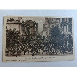 POCZTÓWKA WARSZAWA, WARSCHAU, ŻOŁNIERZE, WOJSKO, STADTKOMMANDANTUR, PRZEDWOJENNA
