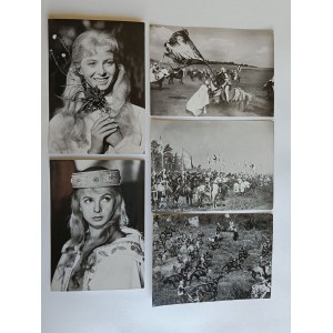 SET OF 5 POSTCARDS FILM KRZYŻACY, ALEKSANDER FORD, HENRYK SIENKIEIWCZ, DANUSIA, GRAŻYNA STANISZEWSKA