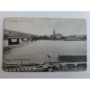 POSTCARD WARSAW, KIERBEDZIA BRIDGE, PRE-WAR