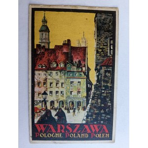 POSTCARD WARSAW, POLOGNE POLAND POLEN, BIBLJOTEKA POLSKA, MINISTRY OF COMMUNICATIONS PUBLISHING HOUSE