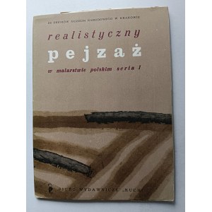 ZESTAW 8 POCZTÓWEK PRL W OBWOLUCIE REALISTYCZNY PEJZAŻ W MALARSTWIE POLSKIM SERIA I