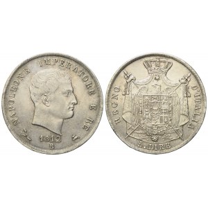 BOLOGNA. Regno d'Italia. Napoleone I (1805-1814). 5 lire 1812. Ag (25 g; 38 mm)