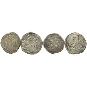 MESSINA. Regno di Sicilia. Filippo IV (1621-1665). 4 tarì (lotto di due). Ag (10,40 g; 28,10 mm) (10,27 g; 29,70 mm)