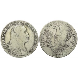 PALERMO. Regno di Sicilia. Ferdinando III di Borbone (1759-1816). 12 tarì 1799. Ag (27,02 g; 38,3 mm)