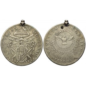 STATO PONTIFICIO. Roma. Sede Vacante 1774. Mezzo scudo 1774. Ag (13,06 g; 34,64 mm).
