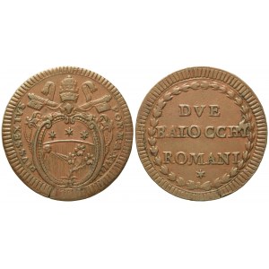 STATO PONTIFICIO. Roma. Pio VI (1775 - 1799). 2 baiocchi anno XVIII. Cu (g 24,67; mm 38,02).